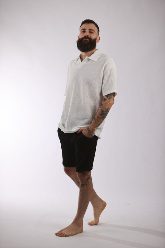 Marrakech short in black, comfortable and durable for outdoor activities.